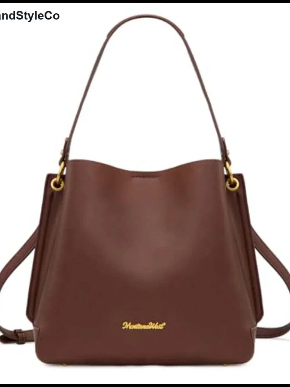 Medium Hobo Shoulder Bag PU Leather 3 Compartments Crossbody Purse